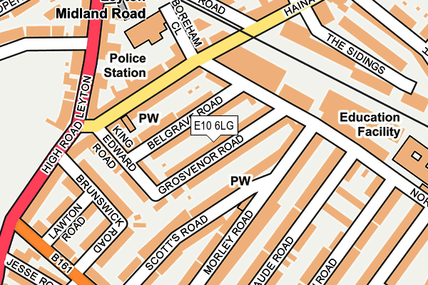E10 6LG map - OS OpenMap – Local (Ordnance Survey)