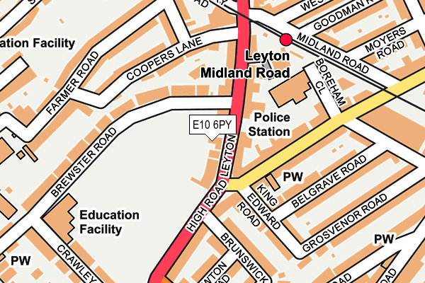 E10 6PY map - OS OpenMap – Local (Ordnance Survey) E10 6PY map - OS OpenMap – Local (Ordnance Survey)