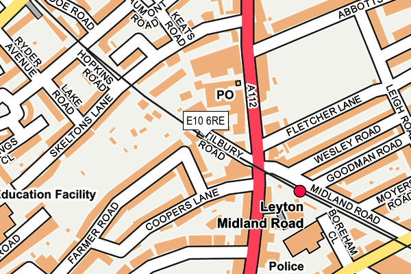 E10 6RE map - OS OpenMap – Local (Ordnance Survey) E10 6RE map - OS OpenMap – Local (Ordnance Survey)