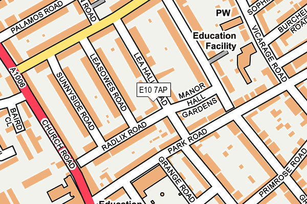 E10 7AP map - OS OpenMap – Local (Ordnance Survey)