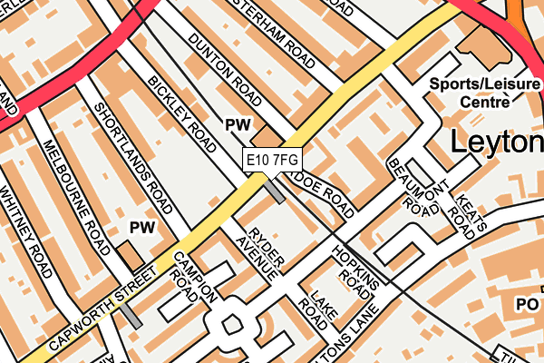 E10 7FG map - OS OpenMap – Local (Ordnance Survey) E10 7FG map - OS OpenMap – Local (Ordnance Survey)