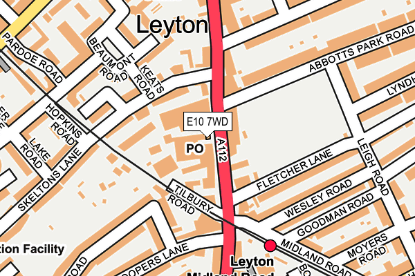 E10 7WD map - OS OpenMap – Local (Ordnance Survey) E10 7WD map - OS OpenMap – Local (Ordnance Survey)