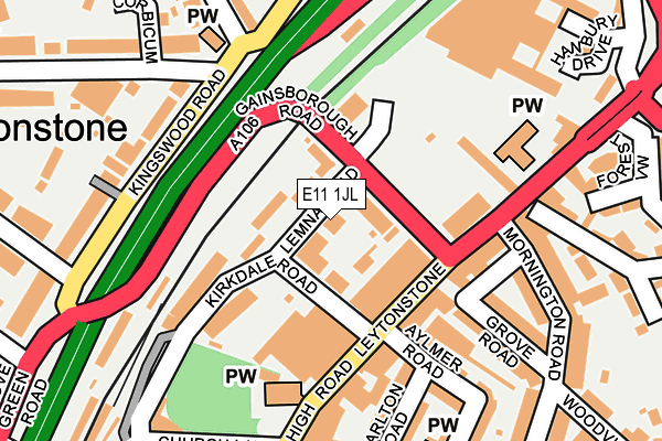 E11 1JL map - OS OpenMap – Local (Ordnance Survey) E11 1JL map - OS OpenMap – Local (Ordnance Survey)