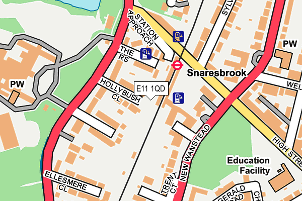 E11 1QD map - OS OpenMap – Local (Ordnance Survey) E11 1QD map - OS OpenMap – Local (Ordnance Survey)