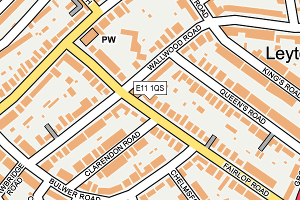 E11 1QS map - OS OpenMap – Local (Ordnance Survey) E11 1QS map - OS OpenMap – Local (Ordnance Survey)