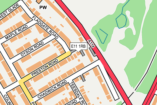 E11 1RB map - OS OpenMap – Local (Ordnance Survey) E11 1RB map - OS OpenMap – Local (Ordnance Survey)