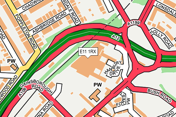 E11 1RX map - OS OpenMap – Local (Ordnance Survey) E11 1RX map - OS OpenMap – Local (Ordnance Survey)