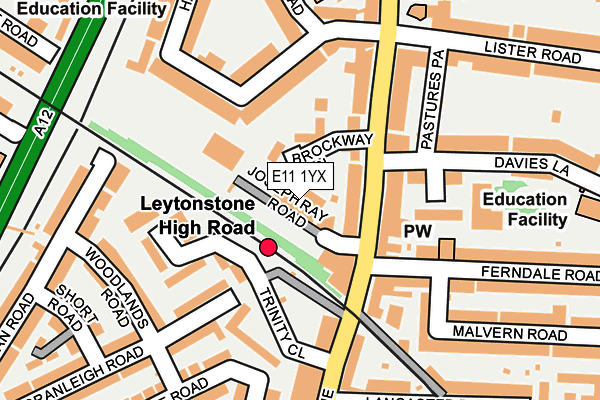 E11 1YX map - OS OpenMap – Local (Ordnance Survey) E11 1YX map - OS OpenMap – Local (Ordnance Survey)