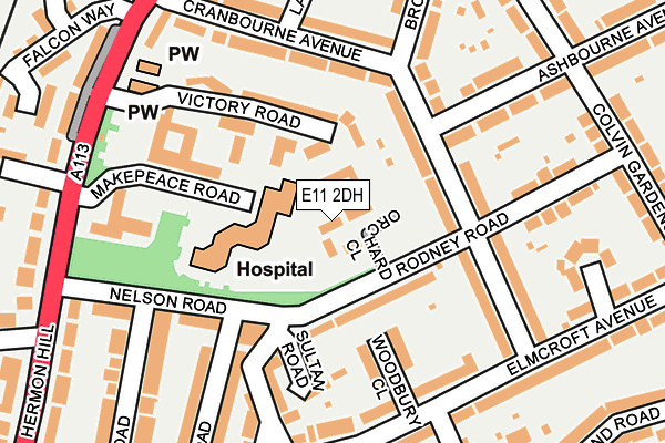 E11 2DH map - OS OpenMap – Local (Ordnance Survey) E11 2DH map - OS OpenMap – Local (Ordnance Survey)