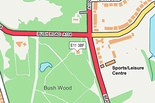 E11 3BF map - OS OpenMap – Local (Ordnance Survey)