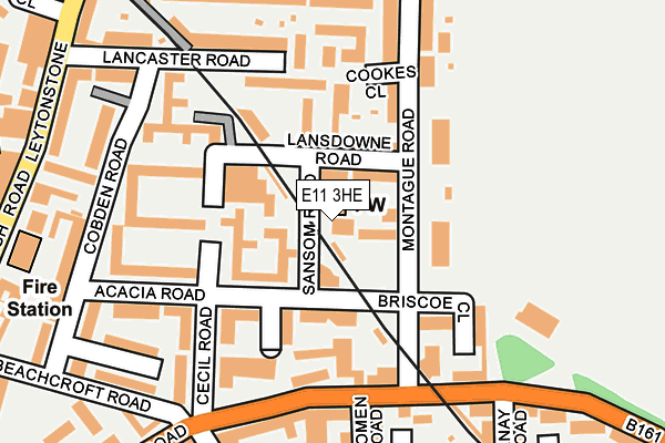 E11 3HE map - OS OpenMap – Local (Ordnance Survey) E11 3HE map - OS OpenMap – Local (Ordnance Survey)