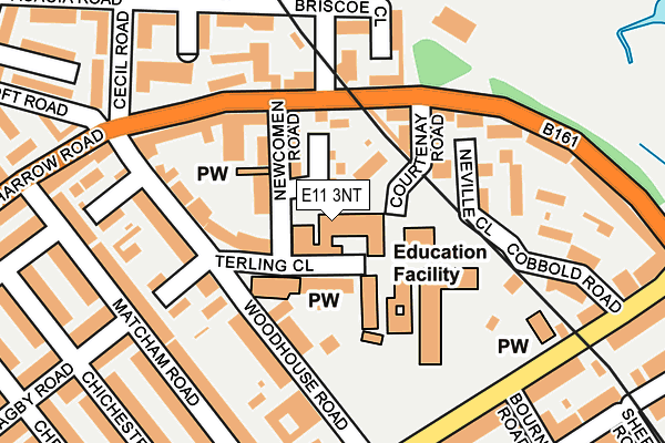 E11 3NT map - OS OpenMap – Local (Ordnance Survey) E11 3NT map - OS OpenMap – Local (Ordnance Survey)