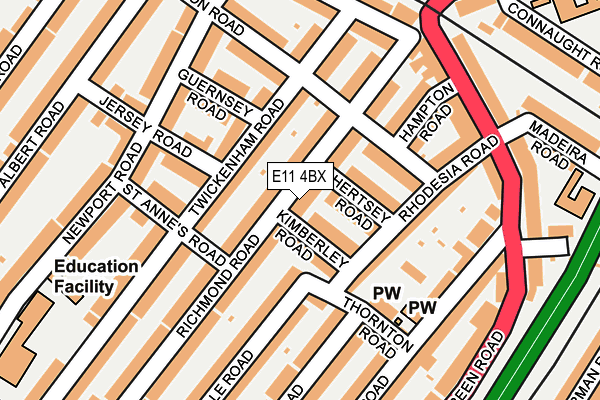 E11 4BX map - OS OpenMap – Local (Ordnance Survey) E11 4BX map - OS OpenMap – Local (Ordnance Survey)