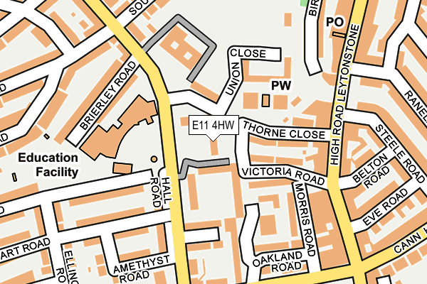 E11 4HW map - OS OpenMap – Local (Ordnance Survey) E11 4HW map - OS OpenMap – Local (Ordnance Survey)