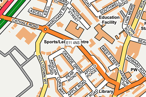 E11 4NS map - OS OpenMap – Local (Ordnance Survey) E11 4NS map - OS OpenMap – Local (Ordnance Survey)