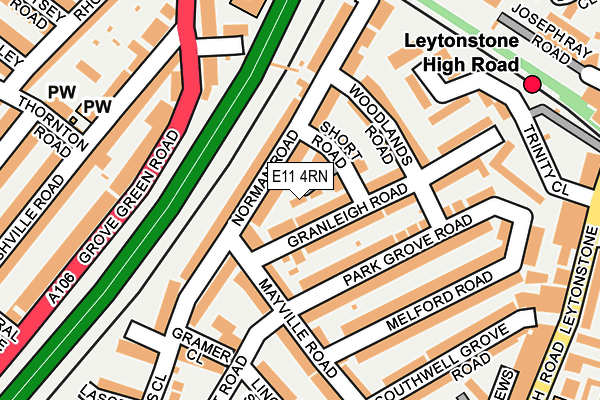 E11 4RN map - OS OpenMap – Local (Ordnance Survey) E11 4RN map - OS OpenMap – Local (Ordnance Survey)