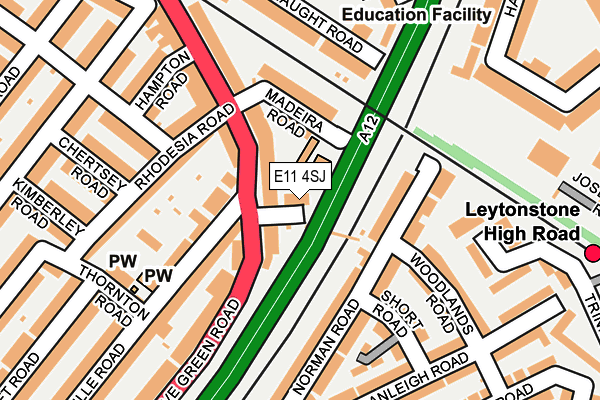 E11 4SJ map - OS OpenMap – Local (Ordnance Survey) E11 4SJ map - OS OpenMap – Local (Ordnance Survey)