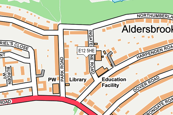 E12 5HE map - OS OpenMap – Local (Ordnance Survey) E12 5HE map - OS OpenMap – Local (Ordnance Survey)