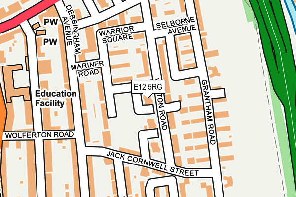 E12 5RG map - OS OpenMap – Local (Ordnance Survey)
