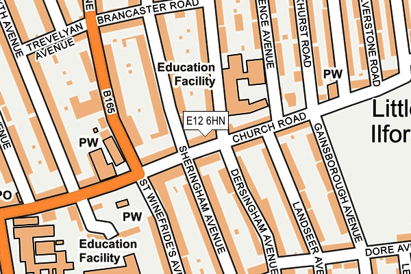 E12 6HN map - OS OpenMap – Local (Ordnance Survey)