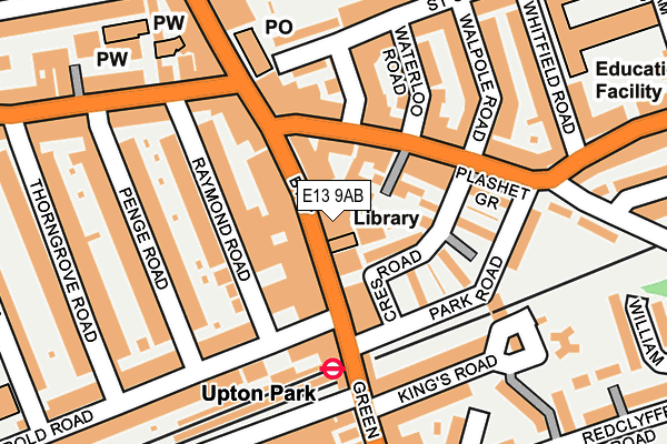E13 9AB map - OS OpenMap – Local (Ordnance Survey) E13 9AB map - OS OpenMap – Local (Ordnance Survey)