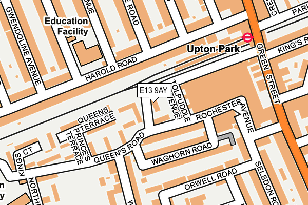 E13 9AY map - OS OpenMap – Local (Ordnance Survey) E13 9AY map - OS OpenMap – Local (Ordnance Survey)