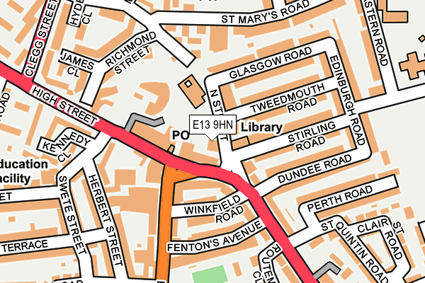 E13 9HN map - OS OpenMap – Local (Ordnance Survey) E13 9HN map - OS OpenMap – Local (Ordnance Survey)