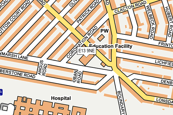 E13 9NE map - OS OpenMap – Local (Ordnance Survey) E13 9NE map - OS OpenMap – Local (Ordnance Survey)