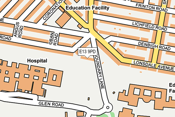 E13 9PD map - OS OpenMap – Local (Ordnance Survey) E13 9PD map - OS OpenMap – Local (Ordnance Survey)