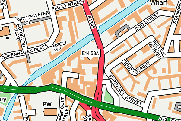 E14 5BA map - OS OpenMap – Local (Ordnance Survey) E14 5BA map - OS OpenMap – Local (Ordnance Survey)
