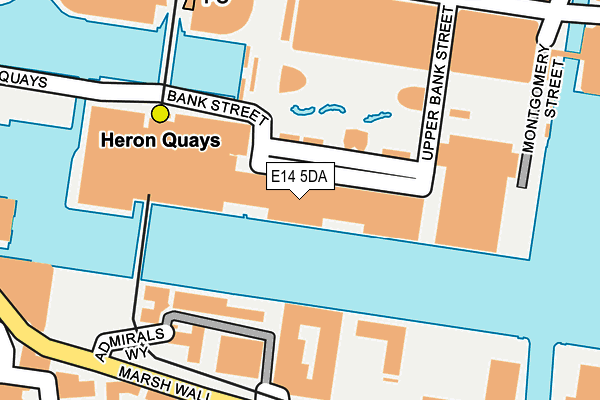 E14 5DA map - OS OpenMap – Local (Ordnance Survey)