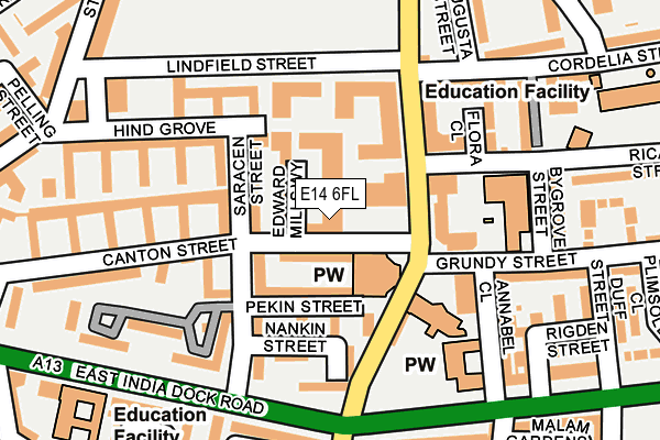 E14 6FL map - OS OpenMap – Local (Ordnance Survey) E14 6FL map - OS OpenMap – Local (Ordnance Survey)