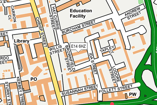 E14 6HZ map - OS OpenMap – Local (Ordnance Survey) E14 6HZ map - OS OpenMap – Local (Ordnance Survey)