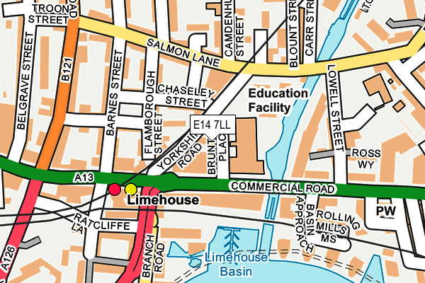 E14 7LL map - OS OpenMap – Local (Ordnance Survey) E14 7LL map - OS OpenMap – Local (Ordnance Survey)