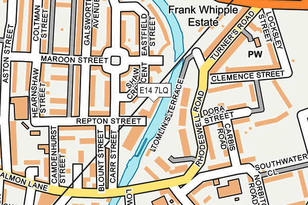 E14 7LQ map - OS OpenMap – Local (Ordnance Survey) E14 7LQ map - OS OpenMap – Local (Ordnance Survey)
