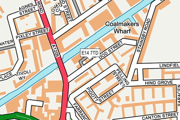 E14 7TD map - OS OpenMap – Local (Ordnance Survey) E14 7TD map - OS OpenMap – Local (Ordnance Survey)