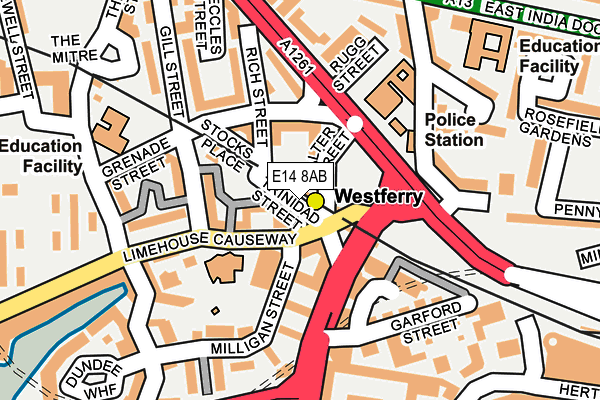 E14 8AB map - OS OpenMap – Local (Ordnance Survey) E14 8AB map - OS OpenMap – Local (Ordnance Survey)