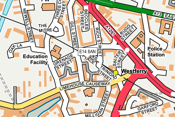 E14 8AN map - OS OpenMap – Local (Ordnance Survey) E14 8AN map - OS OpenMap – Local (Ordnance Survey)
