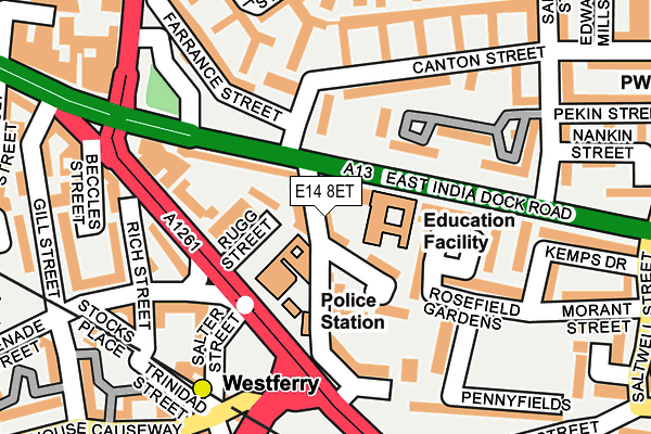 E14 8ET map - OS OpenMap – Local (Ordnance Survey) E14 8ET map - OS OpenMap – Local (Ordnance Survey)