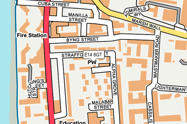 E14 8GT map - OS OpenMap – Local (Ordnance Survey) E14 8GT map - OS OpenMap – Local (Ordnance Survey)
