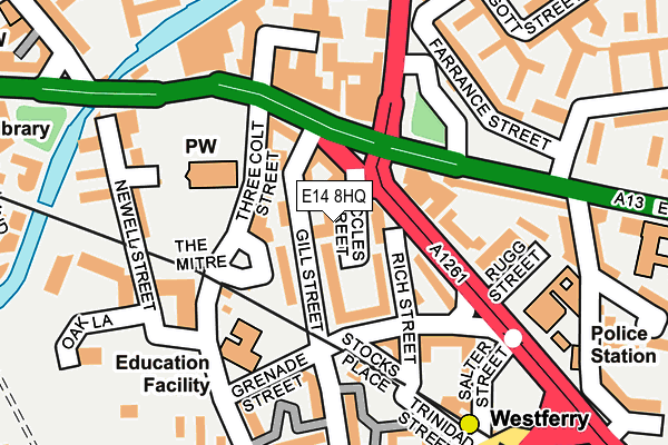 E14 8HQ map - OS OpenMap – Local (Ordnance Survey) E14 8HQ map - OS OpenMap – Local (Ordnance Survey)