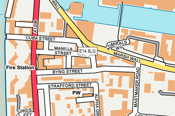 E14 8LG map - OS OpenMap – Local (Ordnance Survey) E14 8LG map - OS OpenMap – Local (Ordnance Survey)
