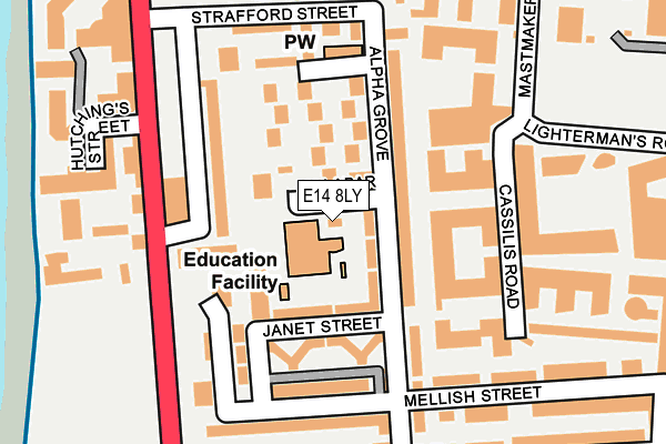 E14 8LY map - OS OpenMap – Local (Ordnance Survey) E14 8LY map - OS OpenMap – Local (Ordnance Survey)