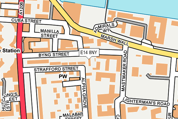 E14 8NY map - OS OpenMap – Local (Ordnance Survey) E14 8NY map - OS OpenMap – Local (Ordnance Survey)