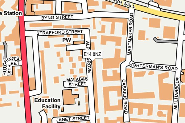 E14 8NZ map - OS OpenMap – Local (Ordnance Survey) E14 8NZ map - OS OpenMap – Local (Ordnance Survey)