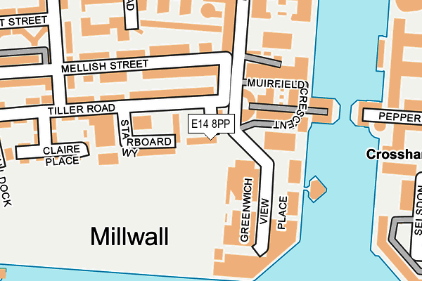 E14 8PP map - OS OpenMap – Local (Ordnance Survey) E14 8PP map - OS OpenMap – Local (Ordnance Survey)