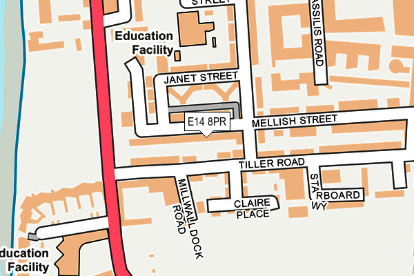 E14 8PR map - OS OpenMap – Local (Ordnance Survey) E14 8PR map - OS OpenMap – Local (Ordnance Survey)