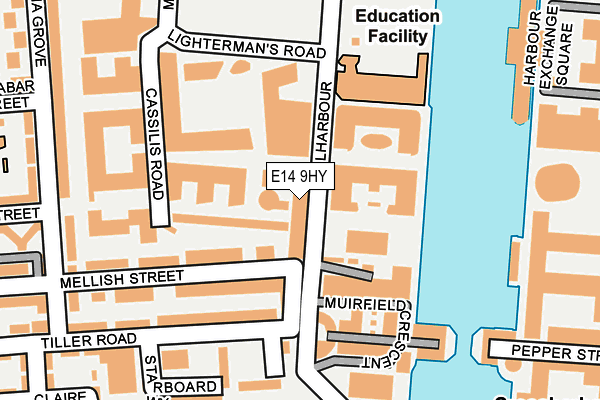 E14 9HY map - OS OpenMap – Local (Ordnance Survey) E14 9HY map - OS OpenMap – Local (Ordnance Survey)