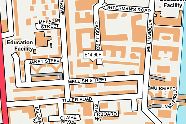 E14 9LF map - OS OpenMap – Local (Ordnance Survey) E14 9LF map - OS OpenMap – Local (Ordnance Survey)