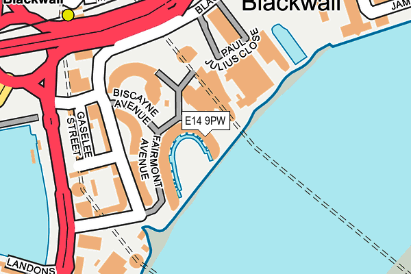 E14 9PW map - OS OpenMap – Local (Ordnance Survey) E14 9PW map - OS OpenMap – Local (Ordnance Survey)